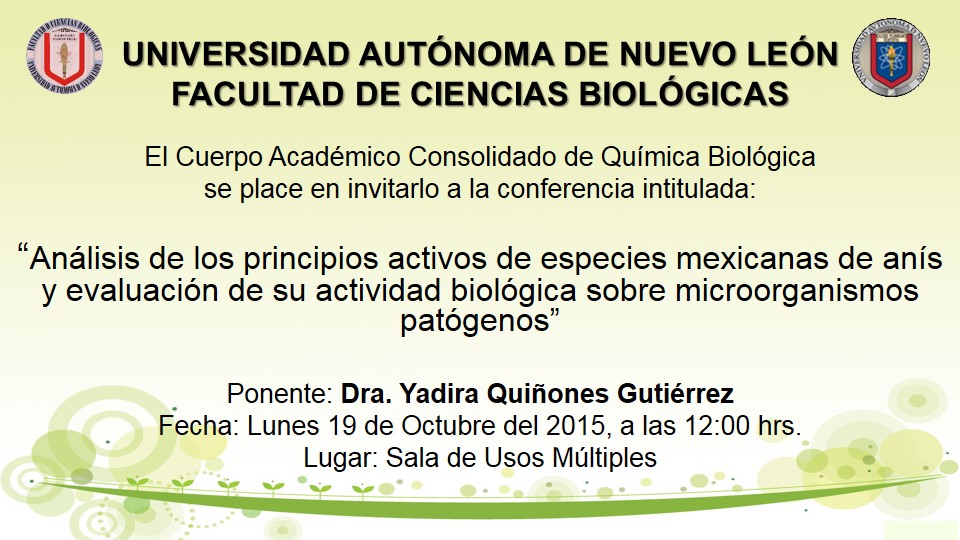 Conferencia Cuerpo Académico de Química Biológica