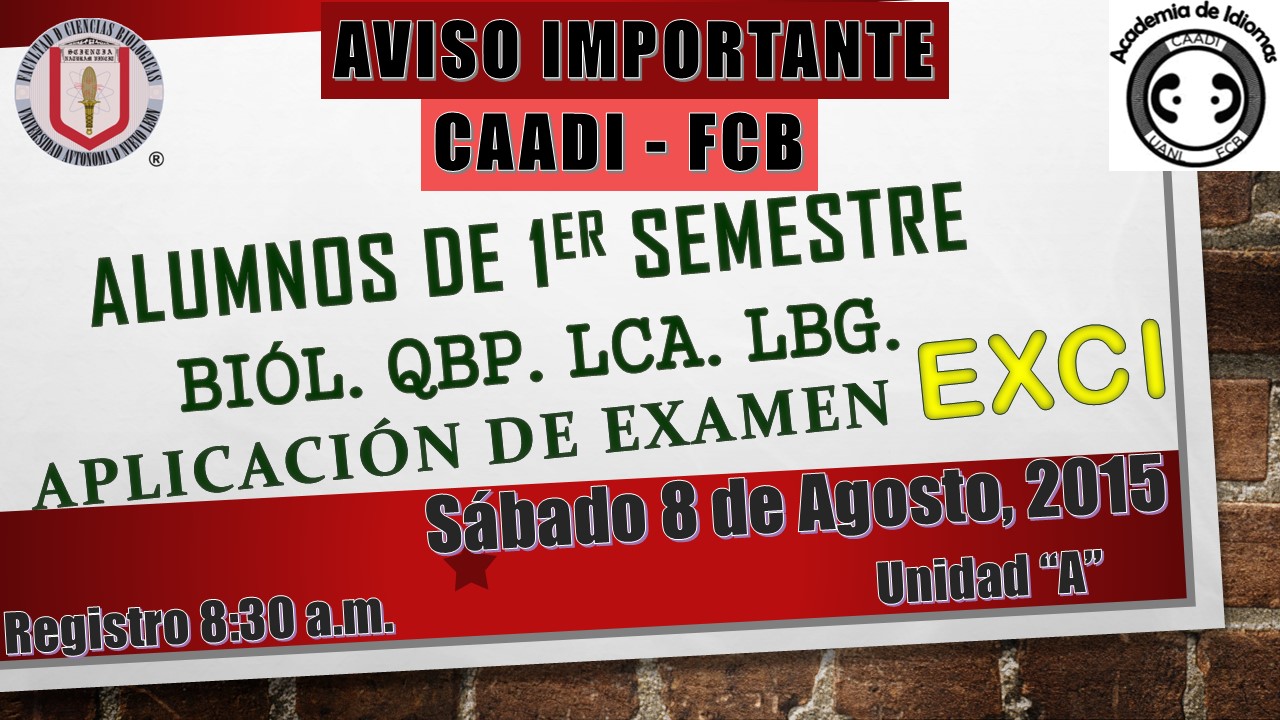 EXCI para alumnos de primer semestre