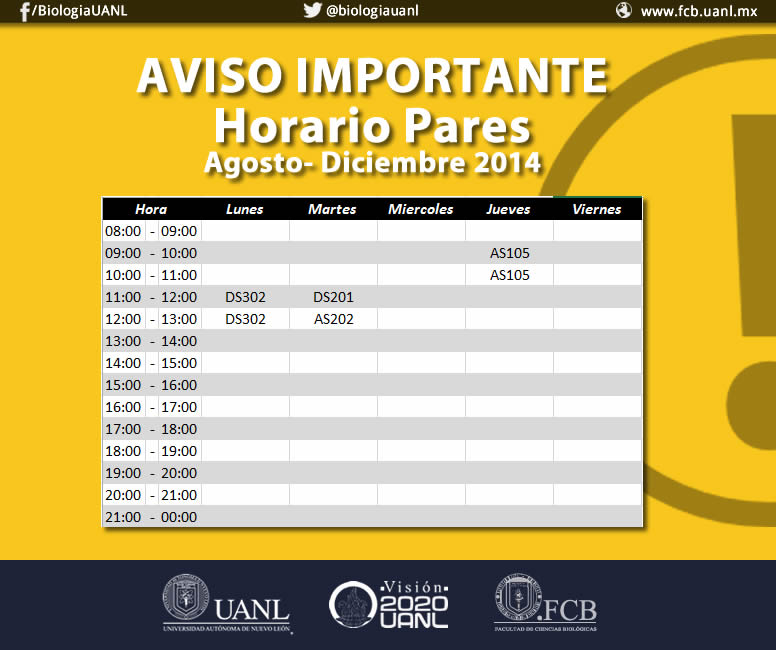 Parees horarios2014