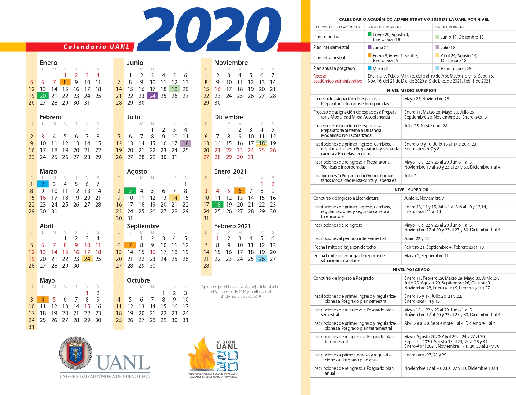 Calendario Escolar Uanl vrogue.co