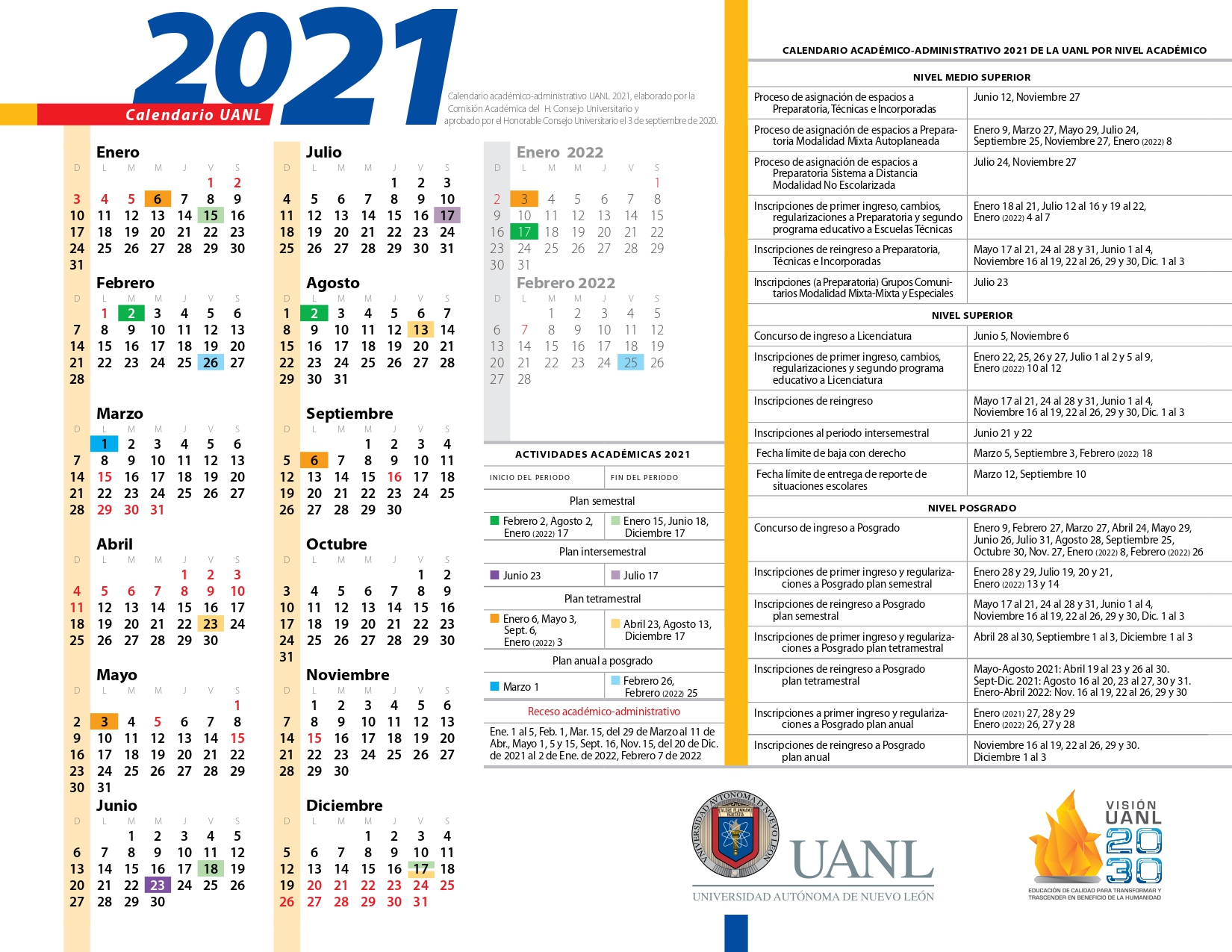 Calendario Escolar Agosto Diciembre 2022 Uanl Siase IMAGESEE